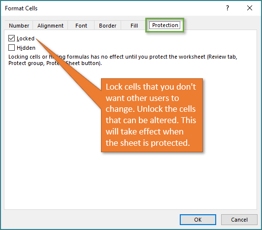 protect excel cells 2