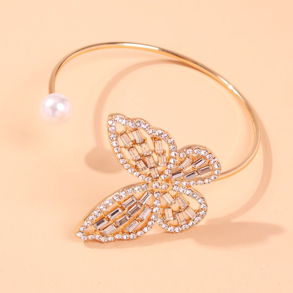 Hollow Butterfly Pearl Decor Bracelet