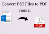 Convert PST files to PDF on Mac