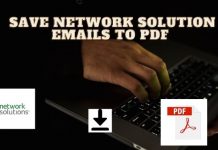 network solutions email to PDF