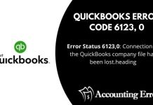 QuickBooks Error Code 6123, 0
