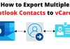 export multiple outlook contacts to vcard