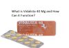 What is Vidalista 40 Mg and how can it function?
