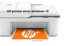 HP printer error windows 10