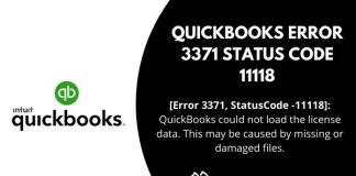 QuickBooks Error 3371 Status Code 11118