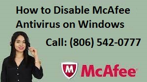 how to disable mcafee antivirus on windows