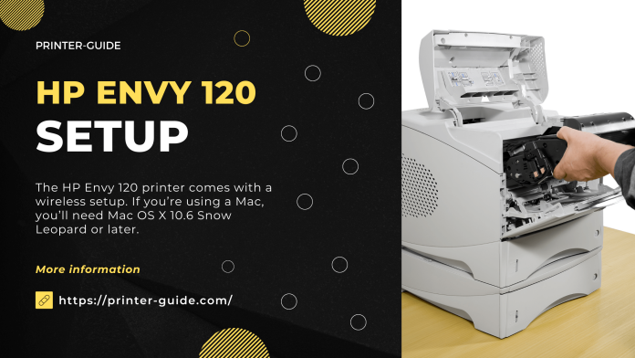 hp envy 120 wireless printer setup