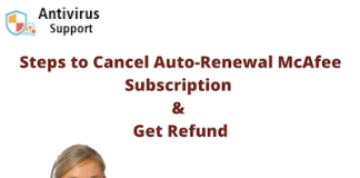 Steps to Cancel Auto-Renewal McAfee Subscription