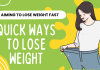 quick ways to lose weight