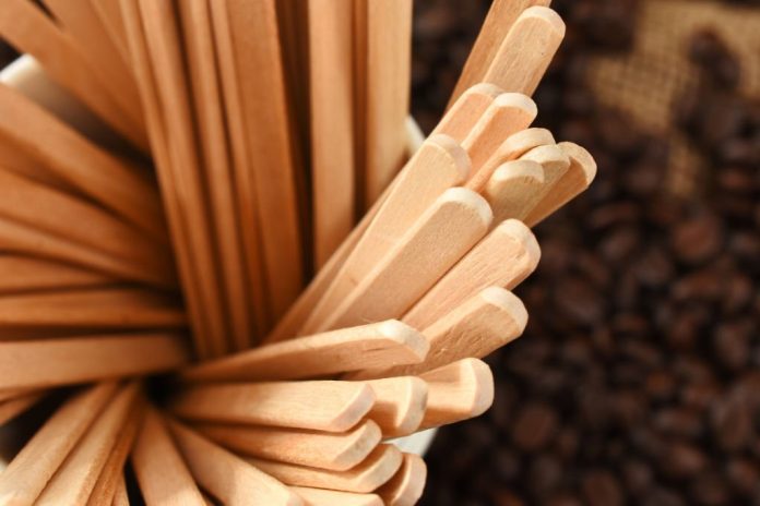 wooden coffee stirrer