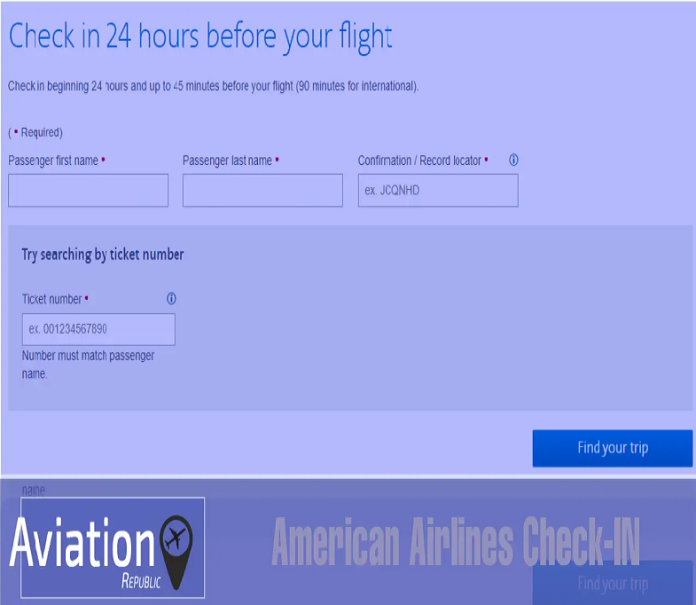 American Airlines Check in