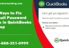webmail password issues in QuickBooks Desktop