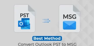 convert outlook pst to msg