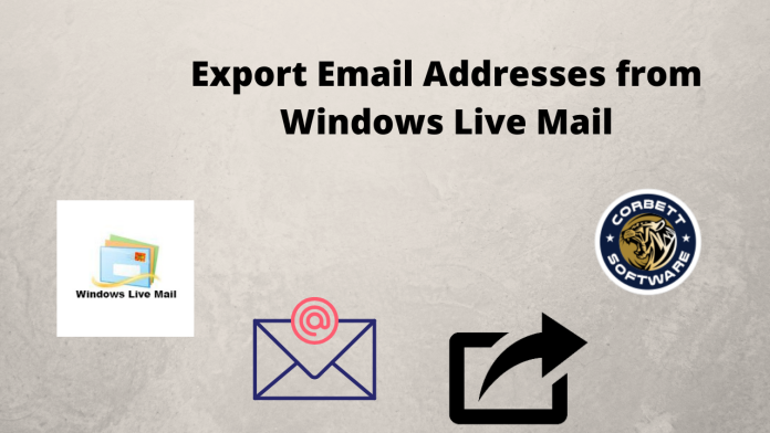 export email addresses from windows live mail