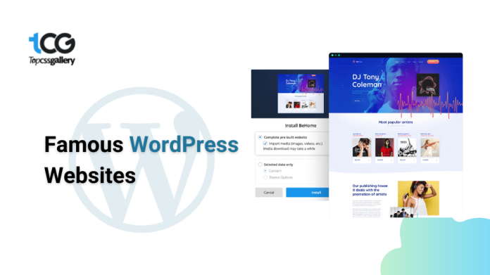 Top 10 List of WordPress Website Examples