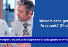 Where is code generator on Facebook (1)